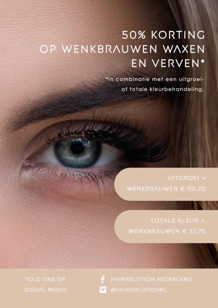 Maandactie Hairvolution februari 2023 wenkbrauwen